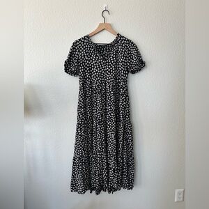 Madewell Black & White Floral Maxi Dress